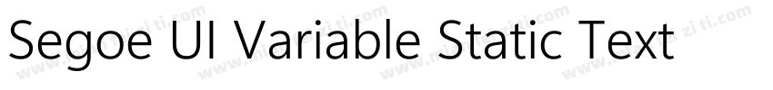 Segoe UI Variable Static Text Bold字体转换